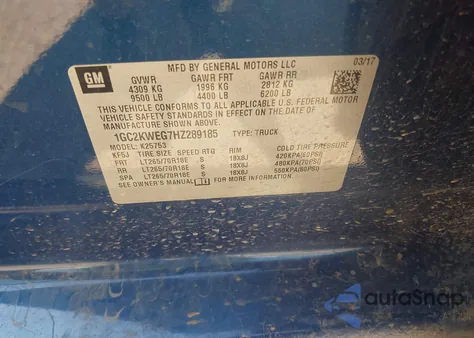 2017 Chevrolet Silverado 2500Hd Ltz из США, поврежденный, VIN 1GC2KWEG7HZ289185